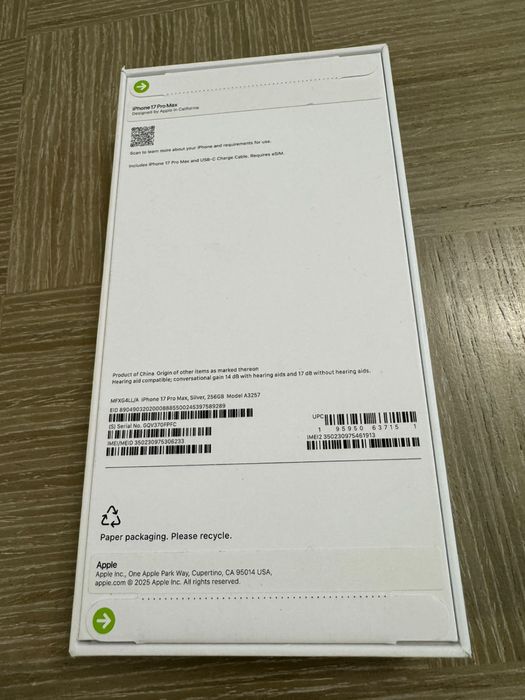 Iphone 17 pro max 256 gb