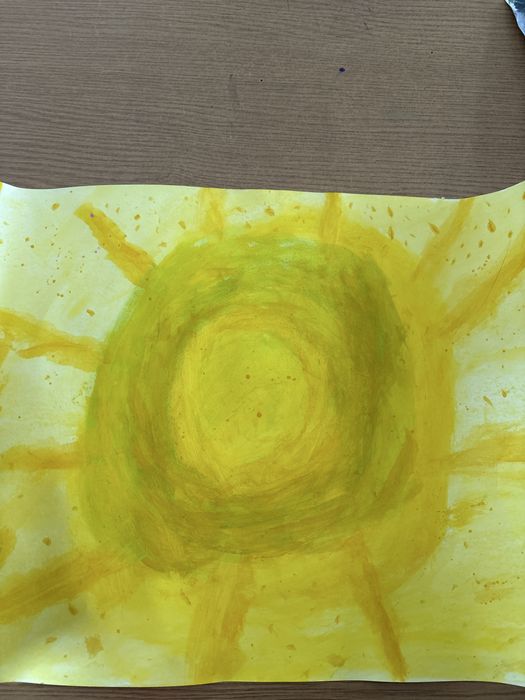 Tablou abstract al soarelui de Leonarda da Vanca