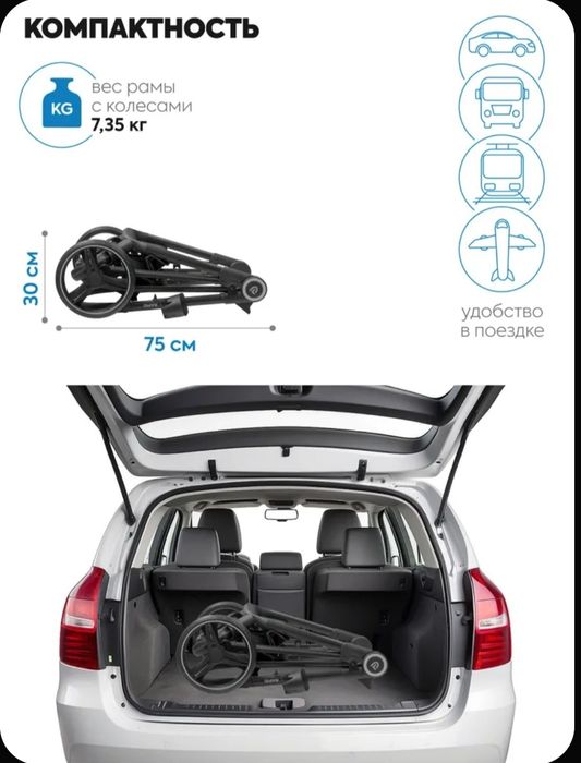 Колеска трансформер 3 в 1. Новая.