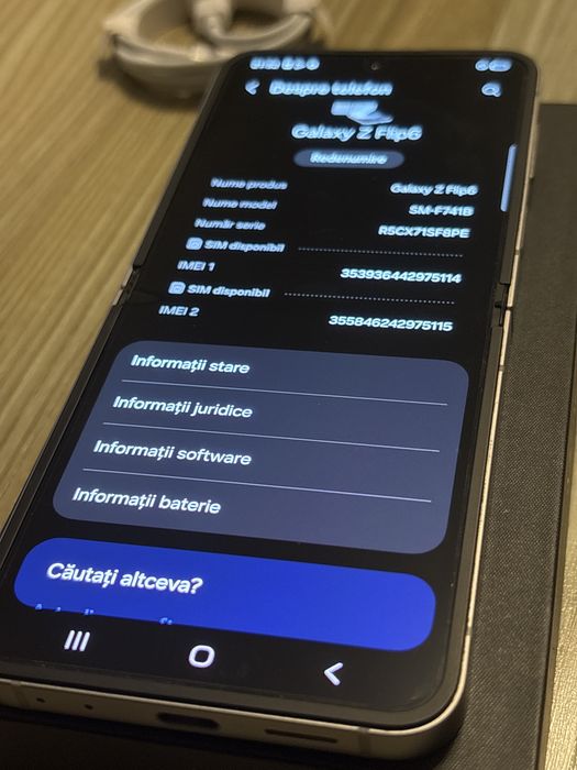 Samsung Z Flip 6 , ca NOU , 256 GB , 12 GB RAM , 100 % Bateria