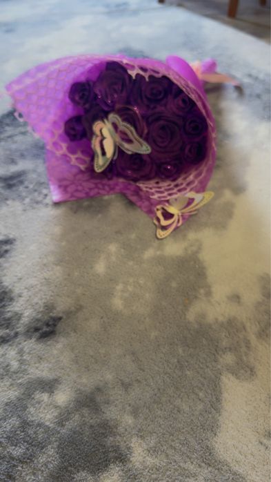 Buchet de flori din satin