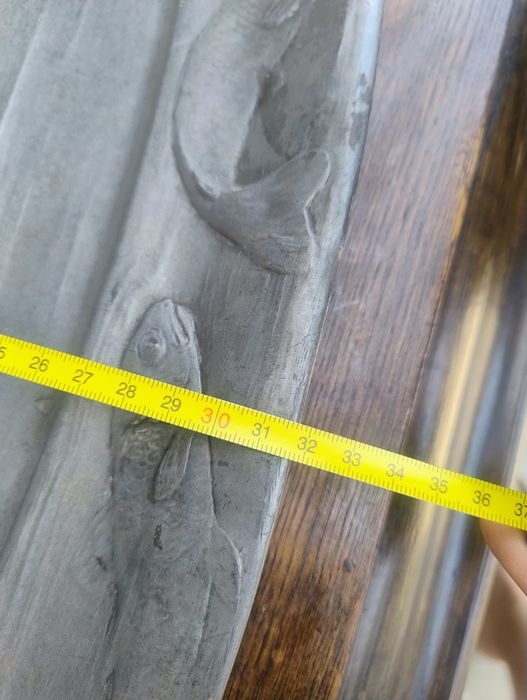 De vânzare tava/platou Art Nouveau cu motive pescărești ștanțată