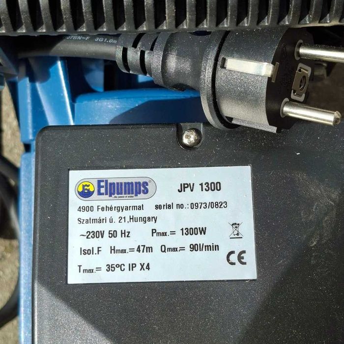 Pompa de grădină cu rotor din bronz 1500W ELPUMPS JPV