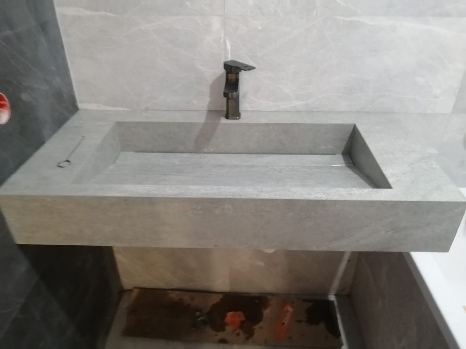 Раковина из керамогранита, столешница из керамогранита