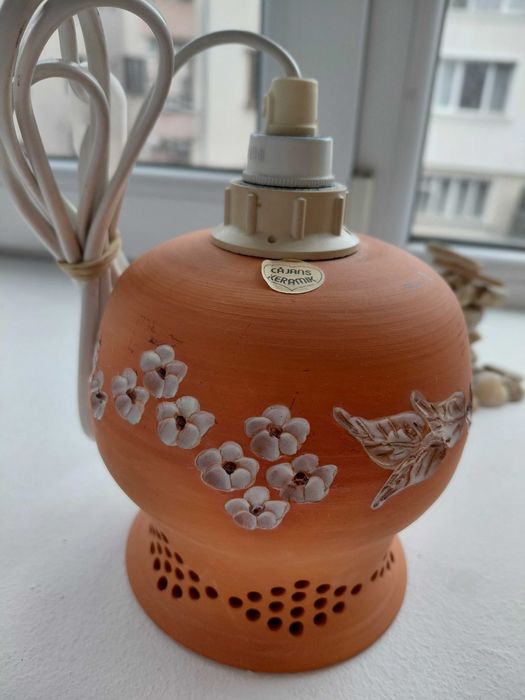 Лампа Теракота с глазирани елементи