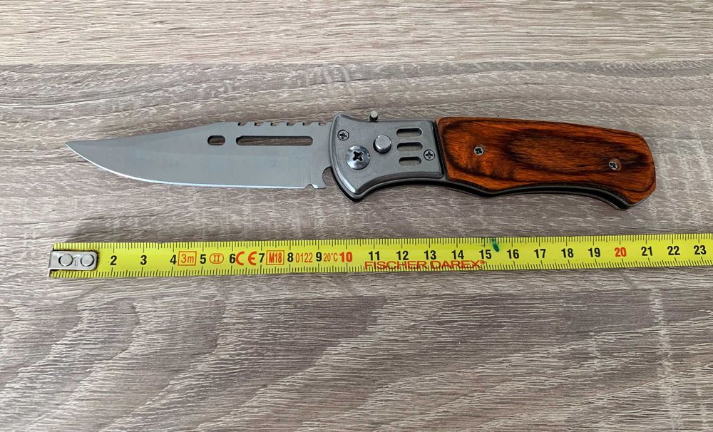 Briceag Fengli Otel, 21cm, Dalimag, maner insertii lemn - drumetii