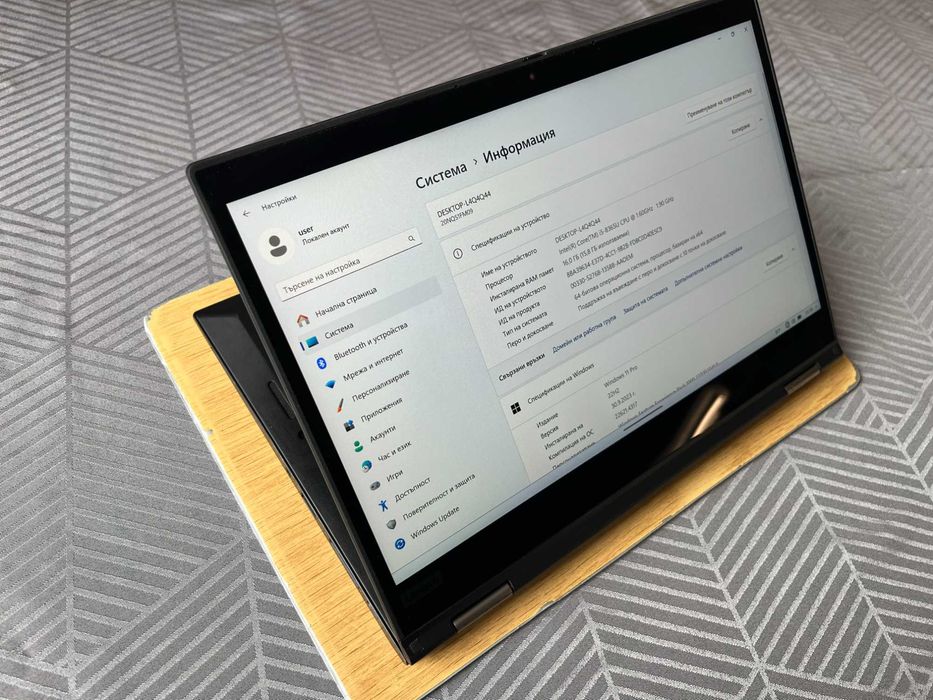 2в1 лаптоп и таблет: Lenovo ThinkPad X390 Yoga (i5,16GBDDR4,256GB SSD)
