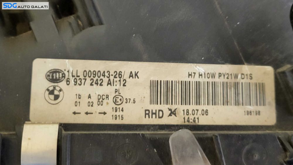 Far Dreapta cu Lupa si Xenon EUROPA FARA Droser BMW Seria 7 E65 E66 Facelift FL 2005 - 2008 Cod 6937242 6907488 [L4787]