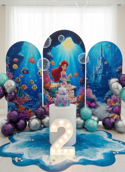 Детска фотозона за рожден ден – Бос бебе, Спайдърмен, Русалка