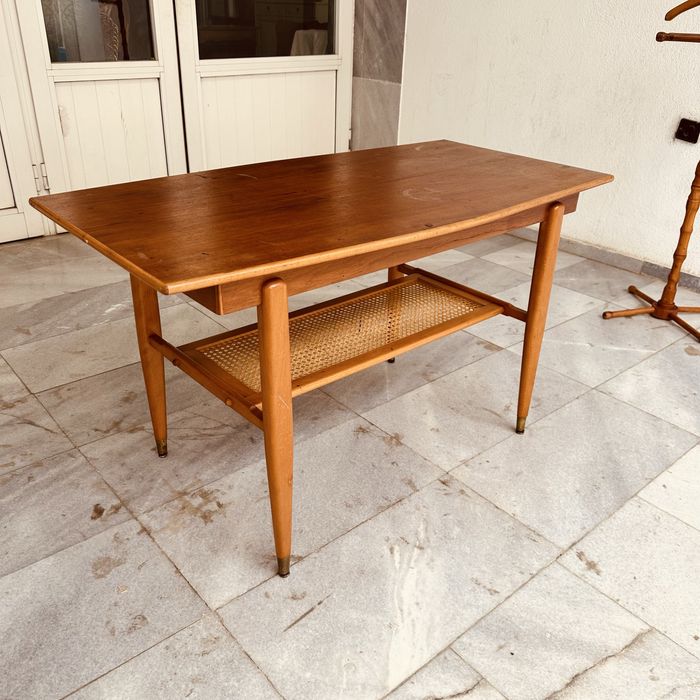 Скандинавска винтидж маса с повдигащ се плот – Mid-Century Modern