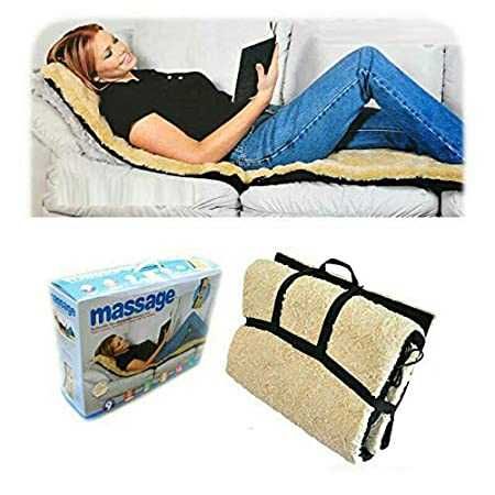 Saltea masaj reversibila cu blana falsa