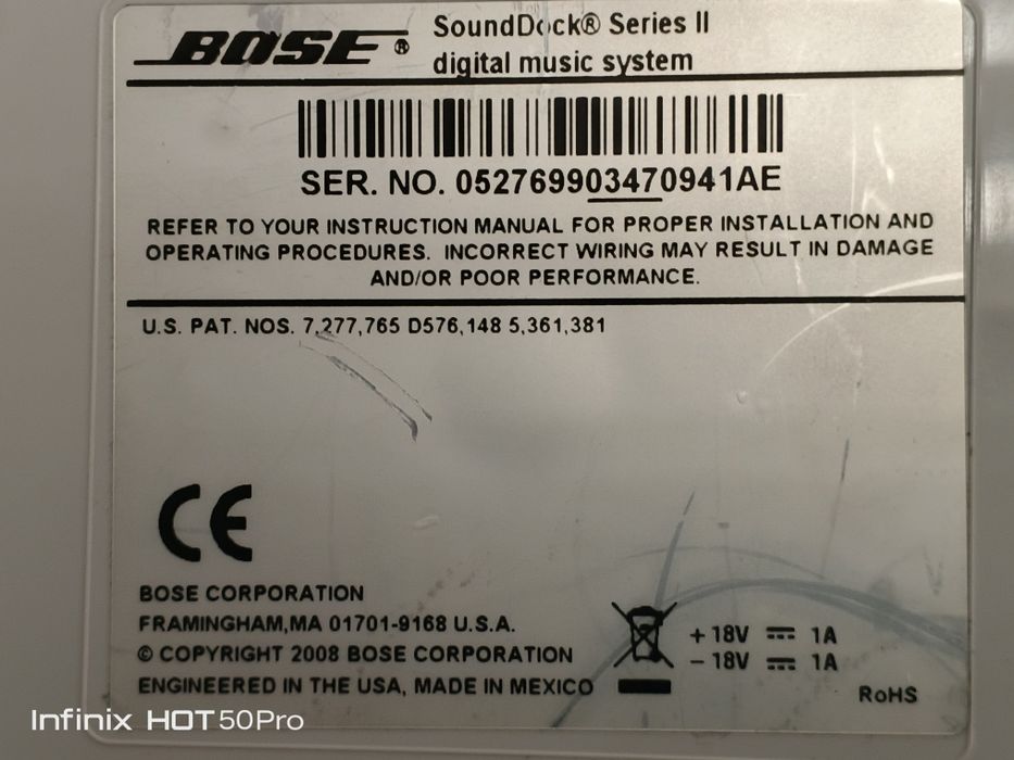 Bose sound dock boxa