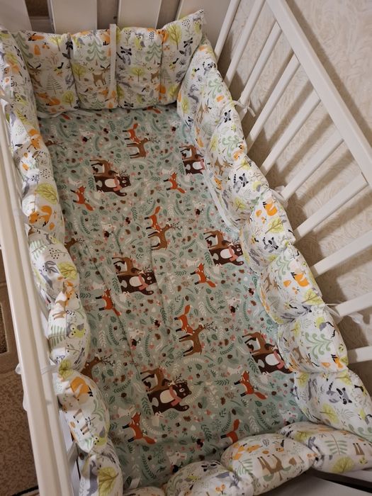 Бортики с одеялком + простынь на резинке