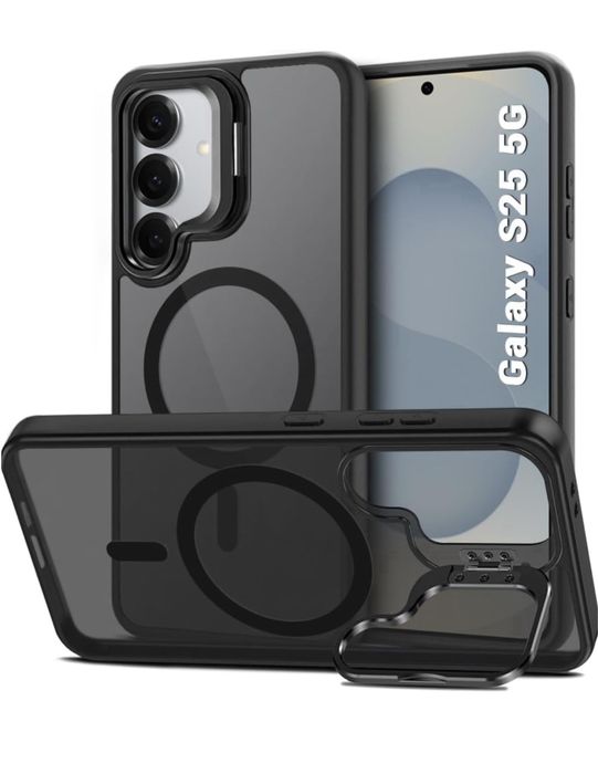 Samsung S25/S24/PLUS/ULTRA - Husa Stand Wireless Charge + Folie Camera