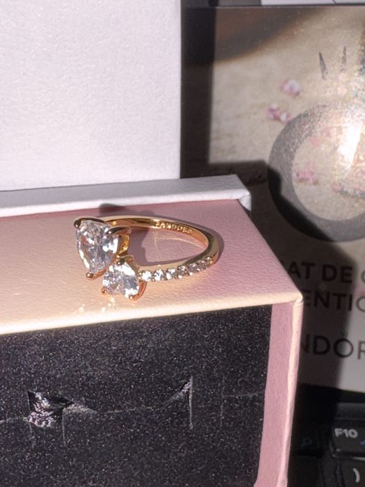 inel pandora nou placat 18k aur