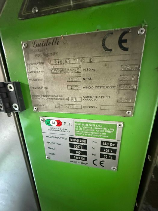 Moară reciclare cabluri Guidetti  500–700 kg/oră