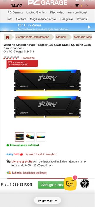 DDR4 32Gb fury 3200