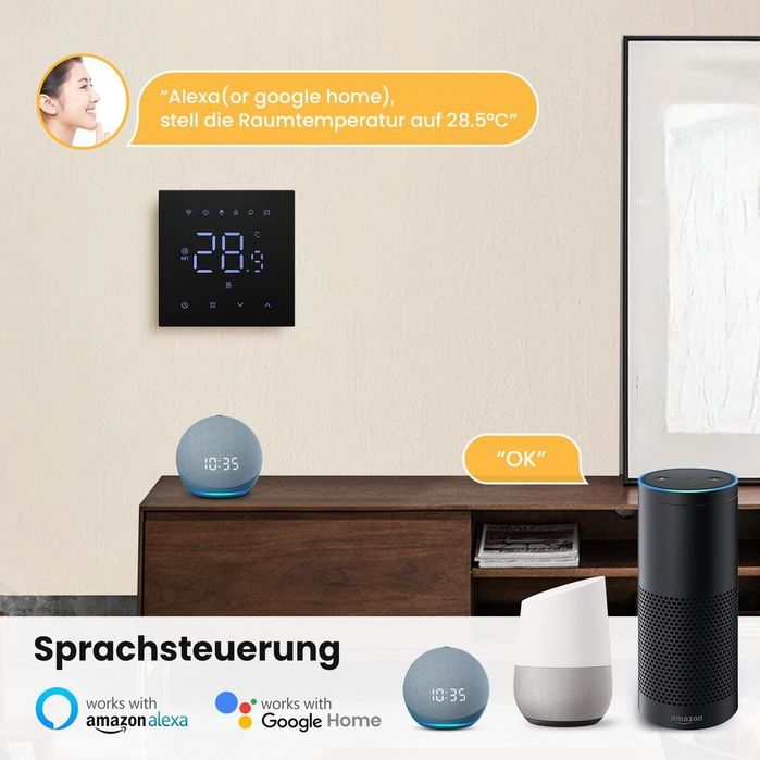 Termostat WiFi MIUCDA smart pentru incalzire in pardoseala
