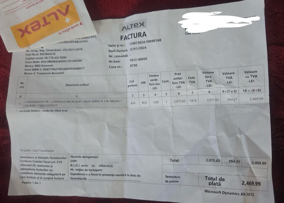 Pachet Consola Xbox Series X 1 TB SSD in Garantie!