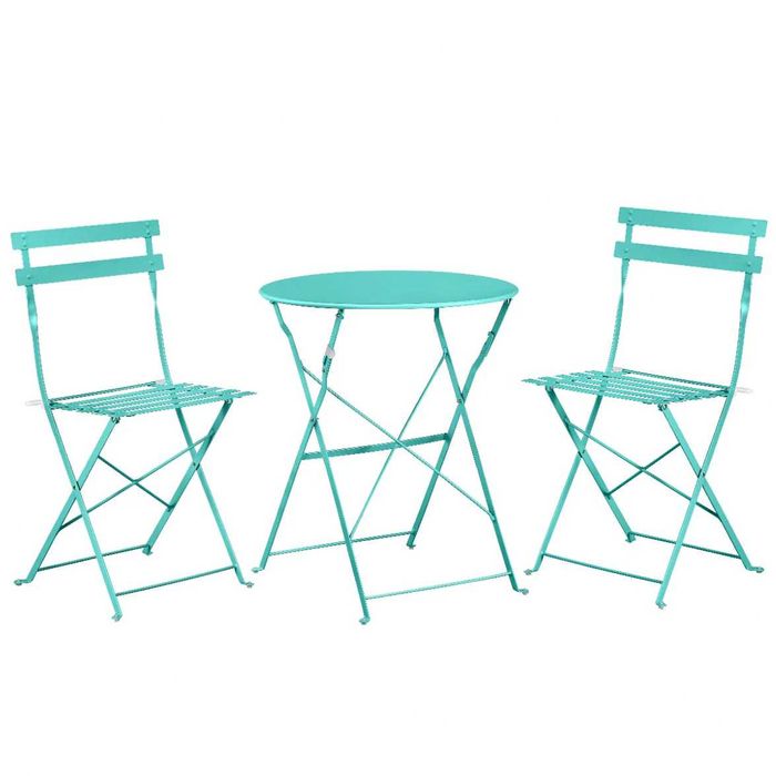Seturi  Bistro Flair mobilier terasa gradina, 2 scaune + masa, otel vopsit