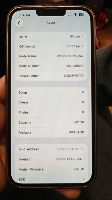 IPhone 13 pro max 512mb, 98% baterie