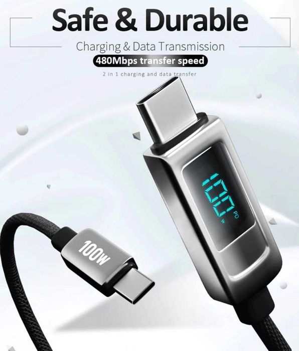 cablu PD USB 66W - 6A si 100W - 5A  fast charging