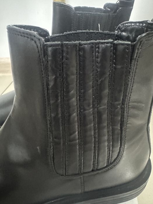 Botine / ghete fără toc model Chelsea piele naturală Zara mărimea 40