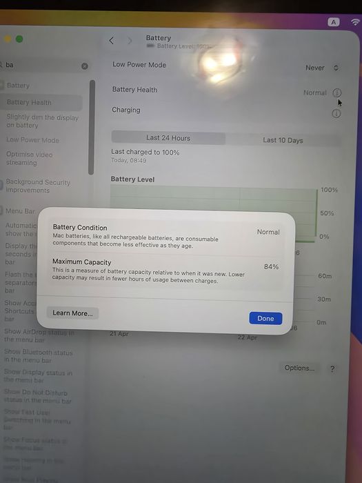 MacBook Air M1 2020 Space Gray/ 8GB RAM / 256GB SSD / Baterie 84% / Full Box