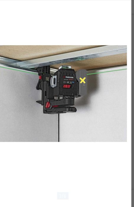 5г.ГАРАНЦИЯ Акумулаторен лазерен нивелир 3 х 360 Parkside Perfomance