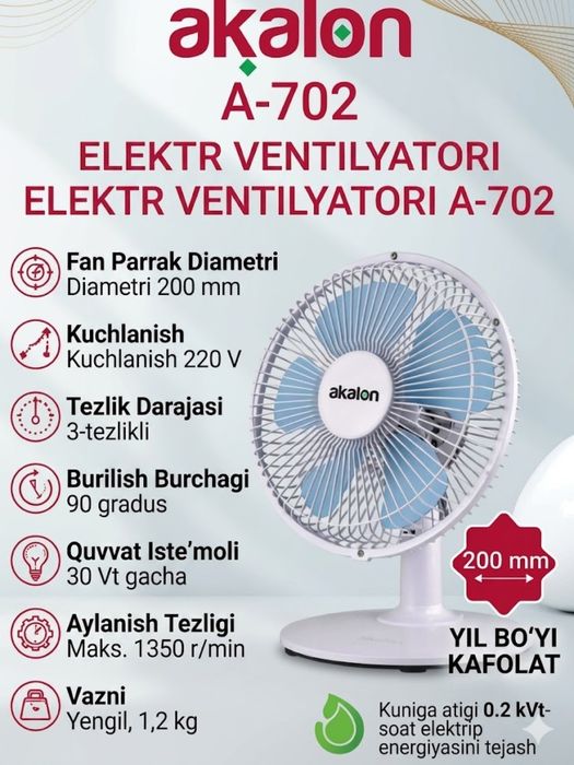Ventilyator ventilyator kichkina ventilyator