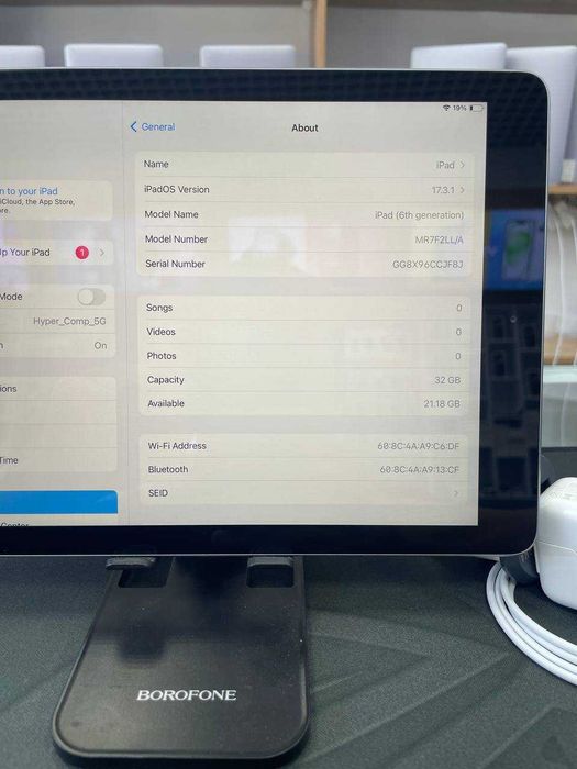 Apple iPad 6 Oтлично, 95% ёмкость, PUBG 60 FPS + Kоробка Dok