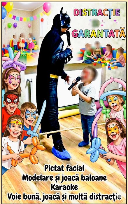 Animator pentru copii /Evenimente/Petreceri/Aer Liber/Bonă Super-Erou