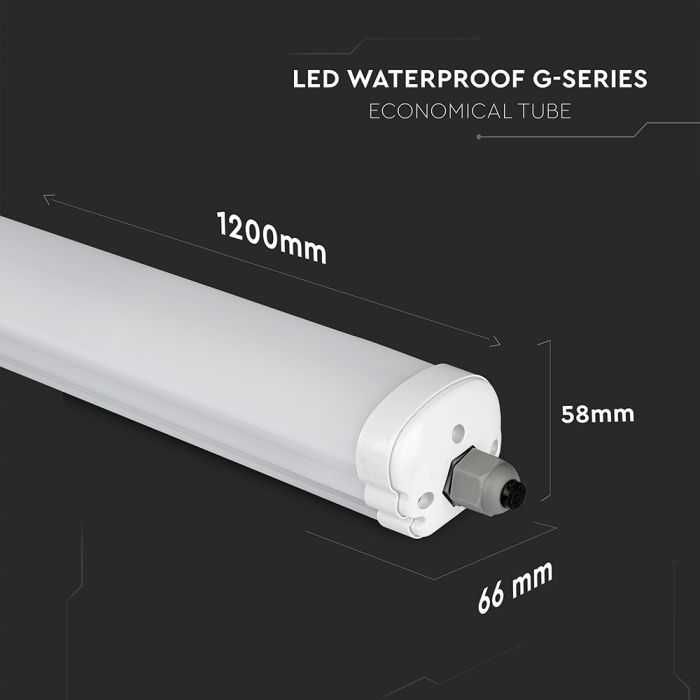 LED Осветително тяло 120см 36W Влагозащитено IP65 V-tac с CREE диоди и 6г гаранция - 4860lumen - 4000k или 6500к