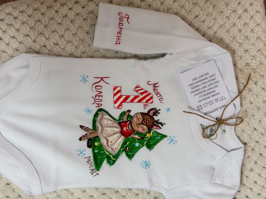 Персонален коледен подарък-бодита,тениски за деца и възрастни