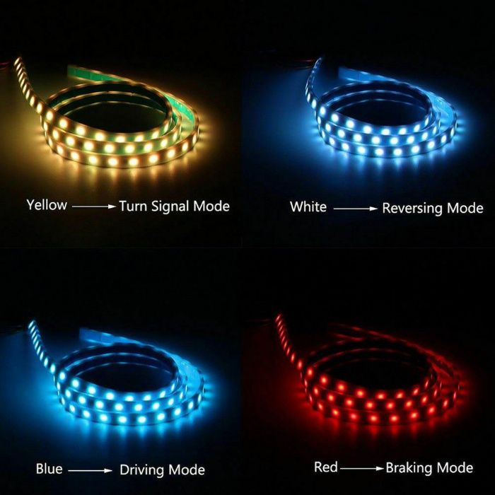 НОВО! LED лента за багажник задна светлина бягащи мигачи стоп аварийни