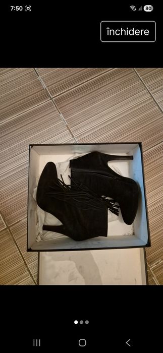 Ghete Musette piele intoarsa