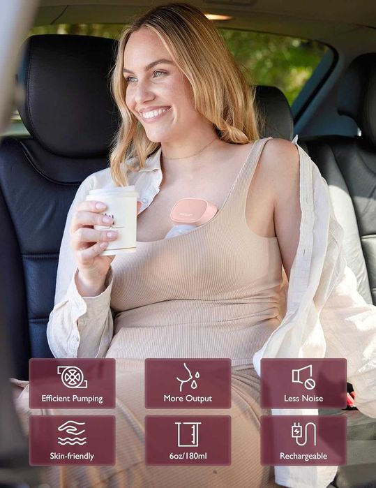 Помпа за кърма Momcozy S9 Pro, светло розова, 1 брой