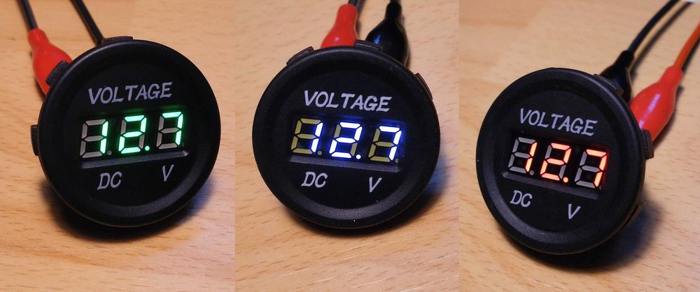Волтметър DC 6-30v за вграждане в автомобил камион кола каравана мотор