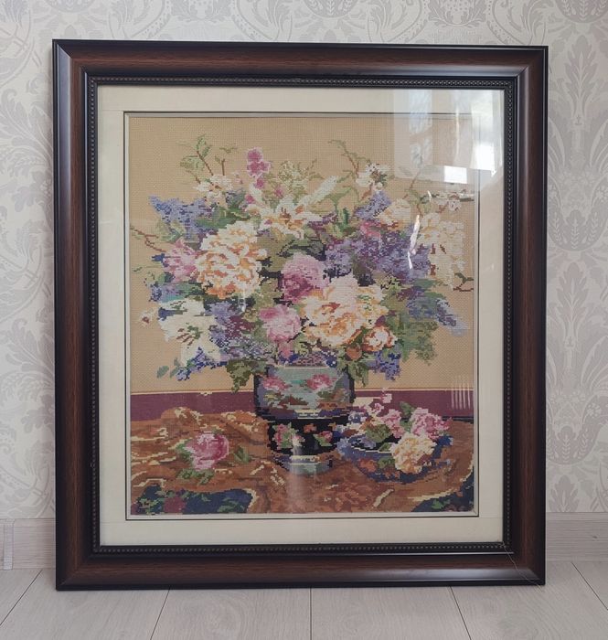 Картина ручная вышивка