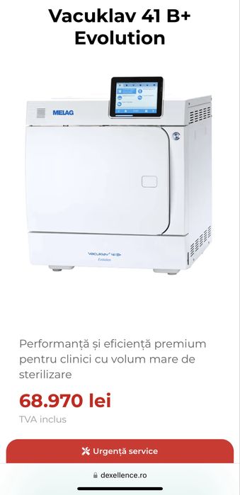 Autoclav Melag 41B sterilizator stomatologie dental clinica chirurgie