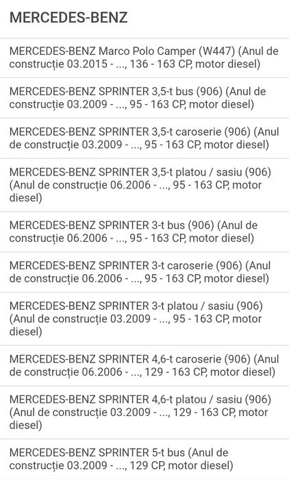 Chit Ambreaj Sprinter  Crafter  Vito NOU  ORIGINAL MERCEDES ÎN OFERTĂ