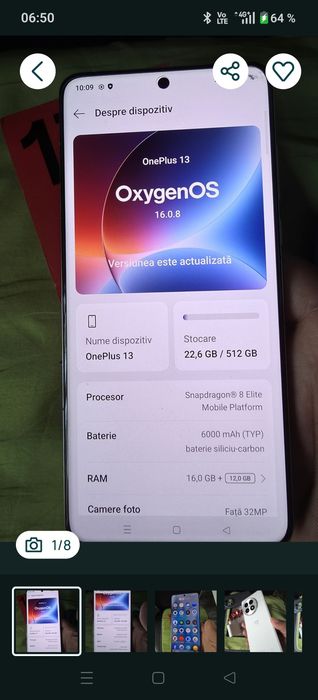 Oneplus 13 16/512 GB liber retea super telefon