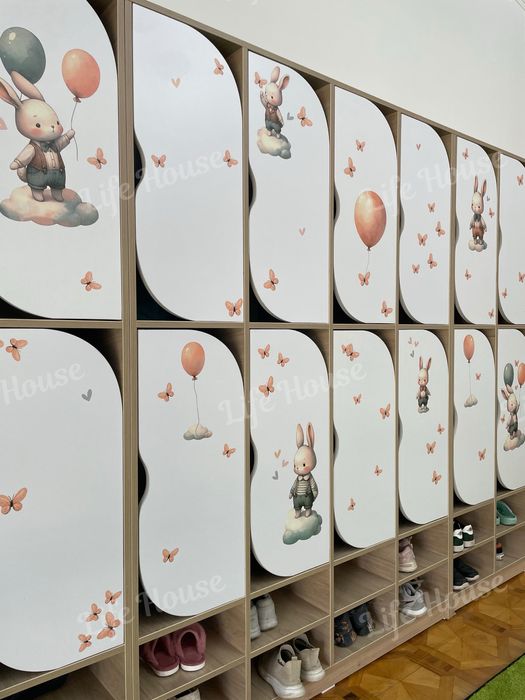 Шкафчики для одежды детский сад мебель бохчага shkof mebel