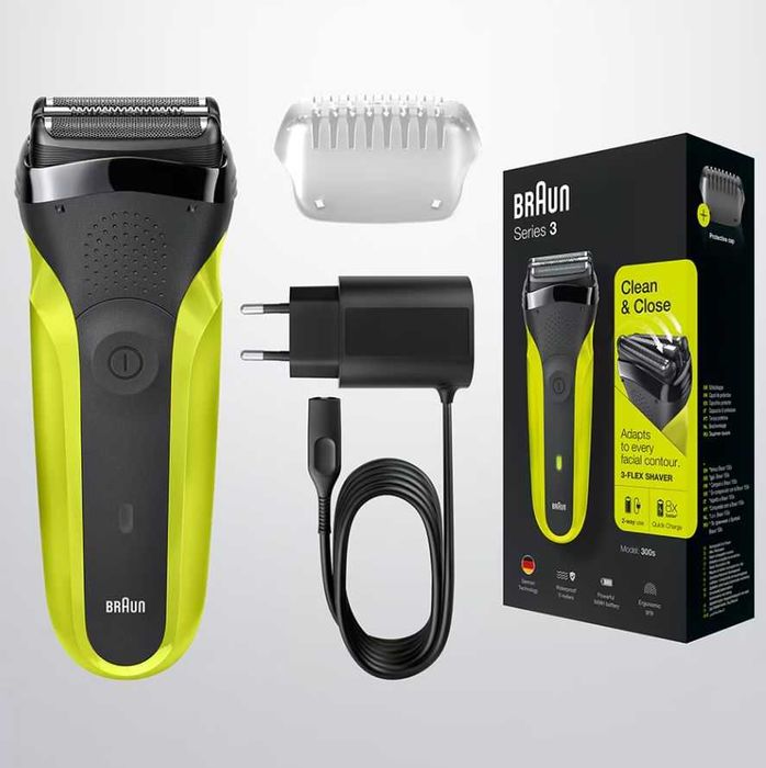 Aparat de ras Braun Series 3 300s, Wet&Dry, 3-Flex Blades