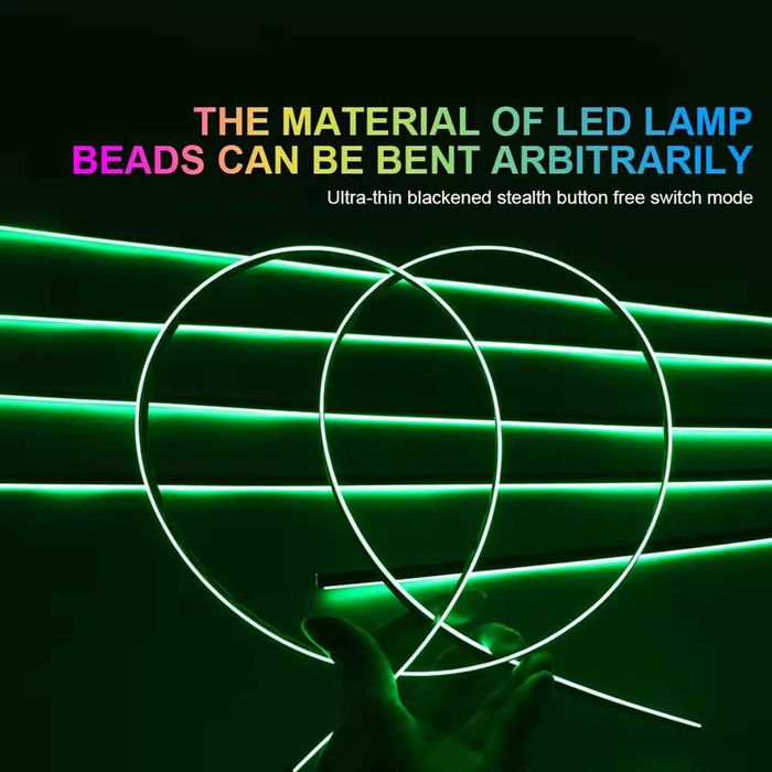 Система за LED амбиентно осветление за автомобили с RGB 64 цвята, 6в1