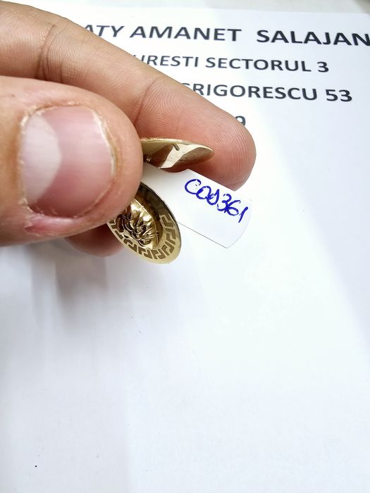 Vand cercei din aur 14 k 4.28 g cod 361