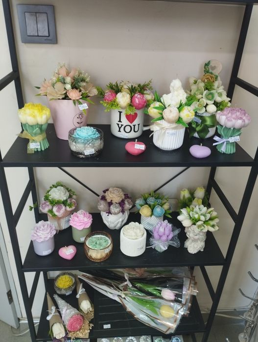 Ароматни натурални букети от соев восък