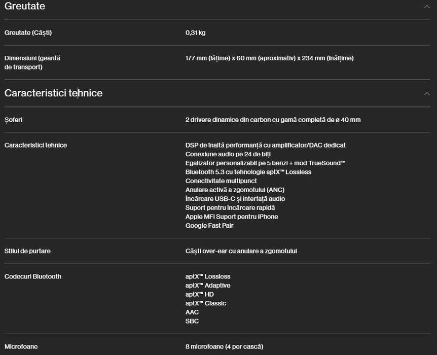 Vand Casti Bowers&Wilkins Px8 S2