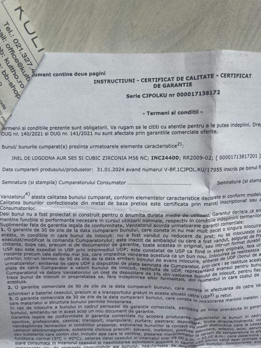 Inel de logodna din aur alb 585 si zirconia