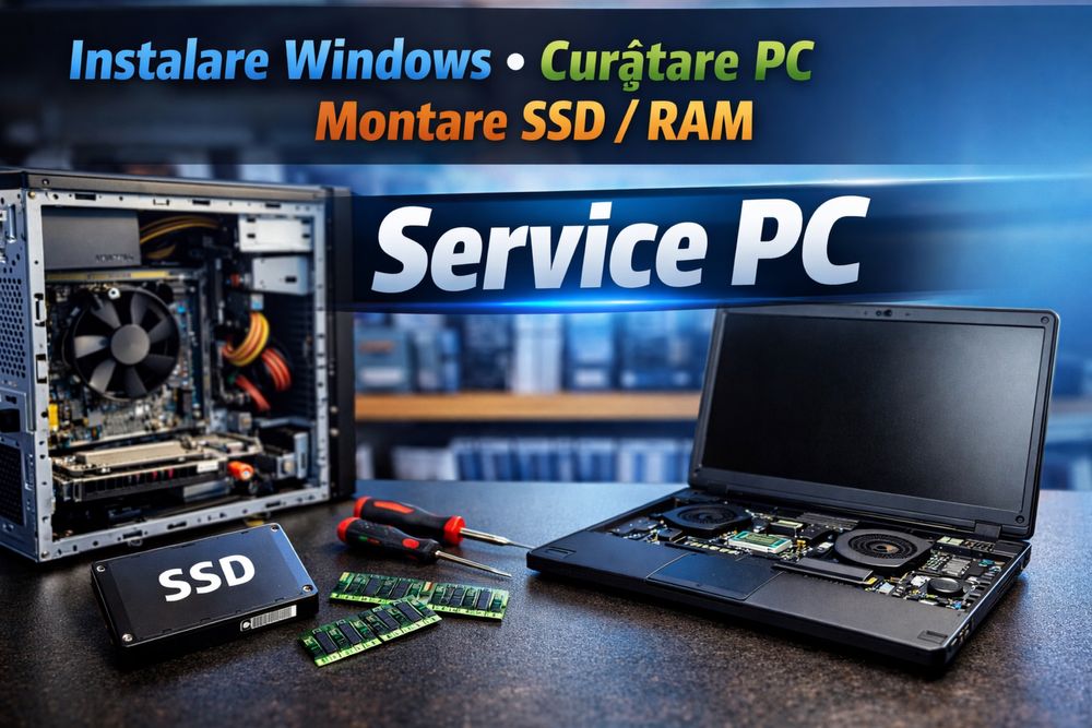 Instalare Windows | Curatare pc | Service PC-Pret Accesibil